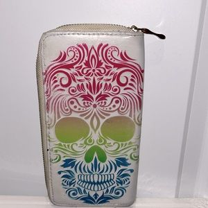 White colorful wallet